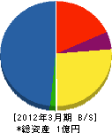 平田興運 貸借対照表 2012年3月期