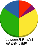 榊原グリーンガーデン 貸借対照表 2012年8月期