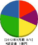 宮崎工業 貸借対照表 2012年9月期