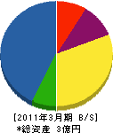 細川建設工業 貸借対照表 2011年3月期
