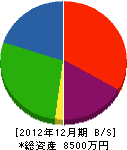 粟賀木材センター 貸借対照表 2012年12月期