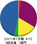 日経造園 貸借対照表 2011年7月期