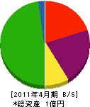 川幡工務店 貸借対照表 2011年4月期