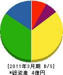 東京電機工業 貸借対照表 2011年3月期
