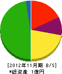 小野工業 貸借対照表 2012年11月期