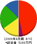 横尾電機 貸借対照表 2009年4月期
