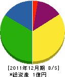 井川建設 貸借対照表 2011年12月期