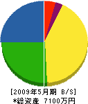 岡本水道工業所 貸借対照表 2009年5月期
