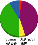 北設工業 貸借対照表 2009年11月期