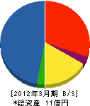 石塚組 貸借対照表 2012年3月期