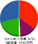 橋本建設 貸借対照表 2012年11月期
