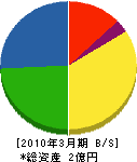 長谷川電機 貸借対照表 2010年3月期