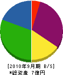 田浦建設 貸借対照表 2010年9月期