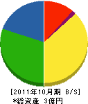 小野電業社 貸借対照表 2011年10月期