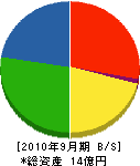 高千穂生コン 貸借対照表 2010年9月期