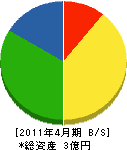丸源三上産業 貸借対照表 2011年4月期