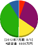 田平プロパン商会 貸借対照表 2012年7月期