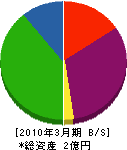 内田総業 貸借対照表 2010年3月期