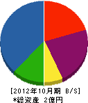 ヤマハタ 貸借対照表 2012年10月期
