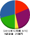 岡部 貸借対照表 2012年12月期