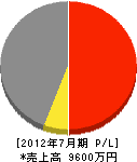 内田建設 損益計算書 2012年7月期