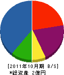 ヤマハタ 貸借対照表 2011年10月期
