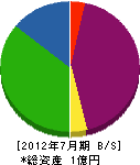 松浦土木 貸借対照表 2012年7月期