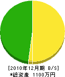 前田塗装 貸借対照表 2010年12月期