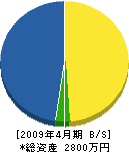 田中勝建設 貸借対照表 2009年4月期