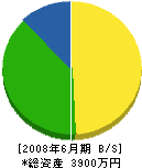 山敬建設 貸借対照表 2008年6月期