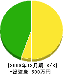 森設備工業 貸借対照表 2009年12月期 森設備工業 貸借対照表 2009年12月期
