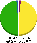 車田管工業所 貸借対照表 2009年12月期 車田管工業所 貸借対照表 2009年12月期