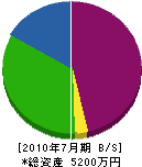 木村工業 貸借対照表 2010年7月期