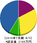 大菅建材 貸借対照表 2010年7月期