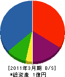 芹川工務店 貸借対照表 2011年3月期