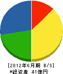 青井黒板製作所 貸借対照表 2012年6月期