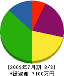 円伸製作所 貸借対照表 2009年7月期