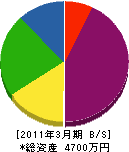 大江電機 貸借対照表 2011年3月期