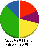 大一武田工務店 貸借対照表 2008年5月期