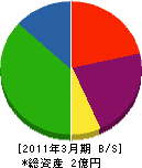 ナヴィズ福岡 貸借対照表 2011年3月期