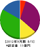 佐道 貸借対照表 2012年9月期