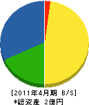 朝日総業 貸借対照表 2011年4月期