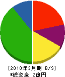 藤沢材木店 貸借対照表 2010年3月期