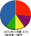日光電気工事 貸借対照表 2012年11月期