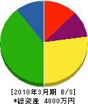 九州音楽放送 貸借対照表 2010年3月期