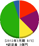 山井建設 貸借対照表 2012年3月期