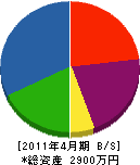 山田電気工務店 貸借対照表 2011年4月期