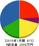 井上畳店 貸借対照表 2010年1月期