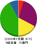 日本衛生 貸借対照表 2009年3月期