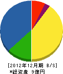 広島ガス西条販売 貸借対照表 2012年12月期